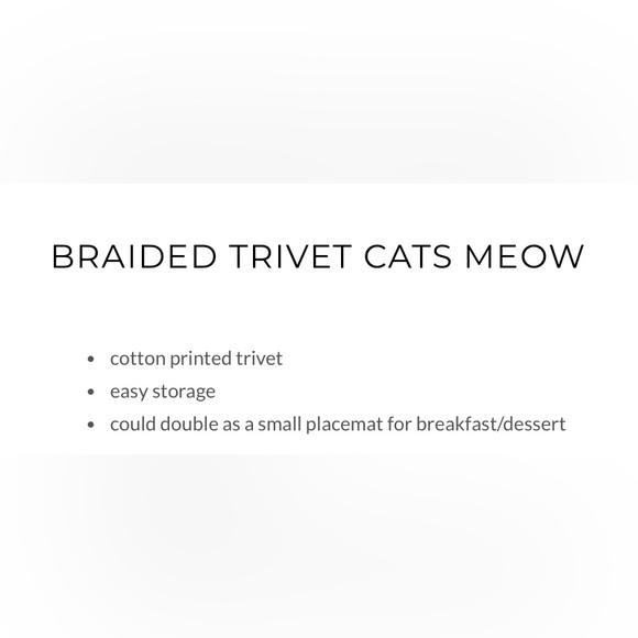 cat-lover gift bundle: beeswax sandwich bags/braided trivet/Swedish dishcloth - Picture 10 of 16